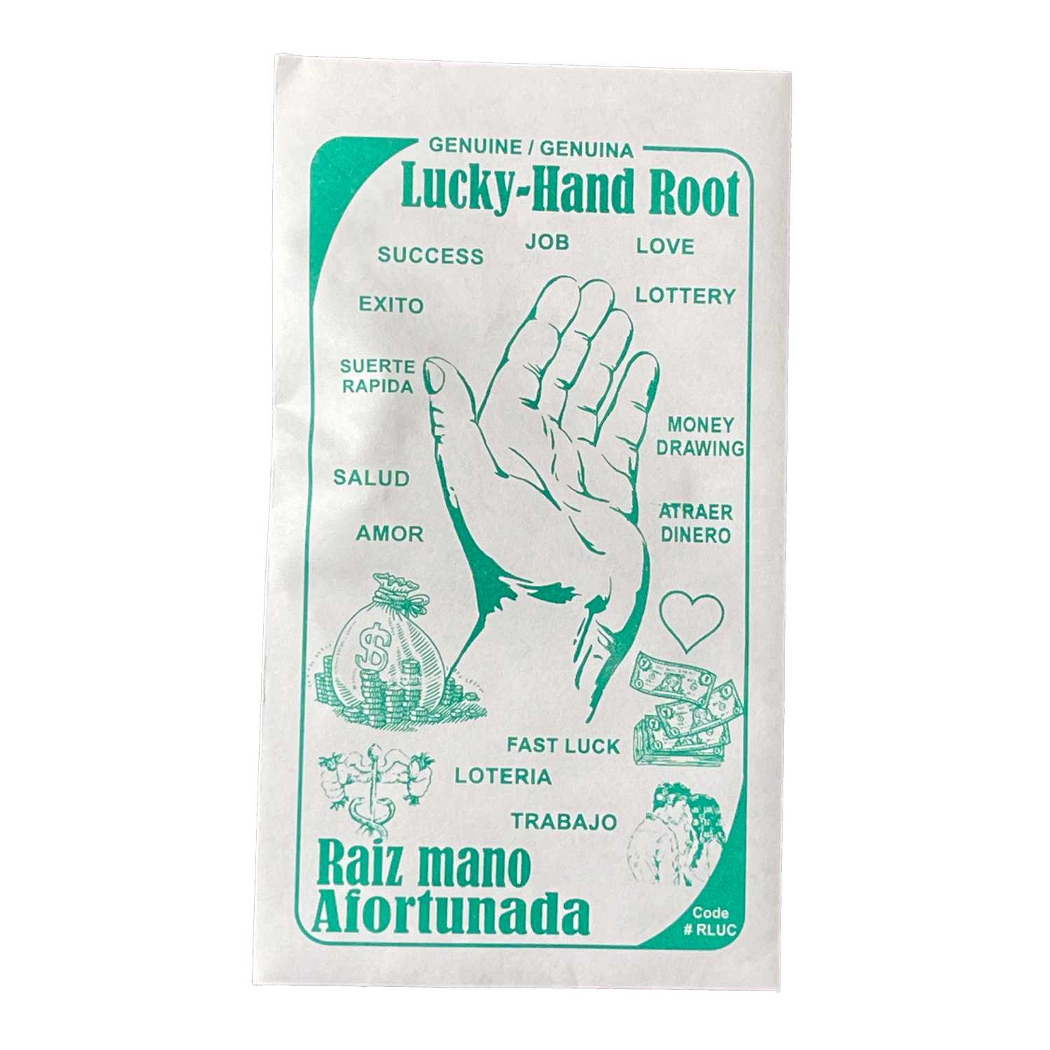 Lucky Hand Root in Envelope, SKU RM-10589, UPC 6016207640691