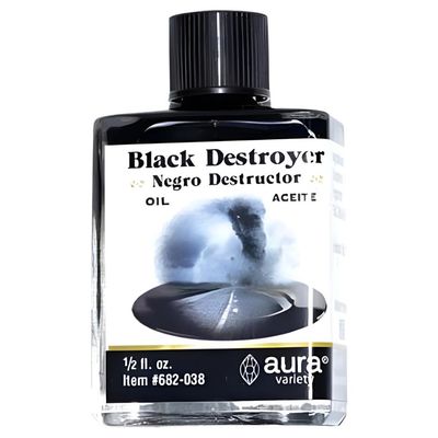 1/2 oz Aura Spiritual Oil - Black Destroyer (Negro Destructor), SKU RM-287058, UPC 6016218653697
