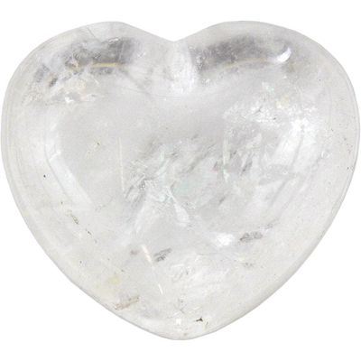 2&quot; Puffed Gemstone Heart - Clear Quartz, SKU KH-62352, UPC 6016202937932