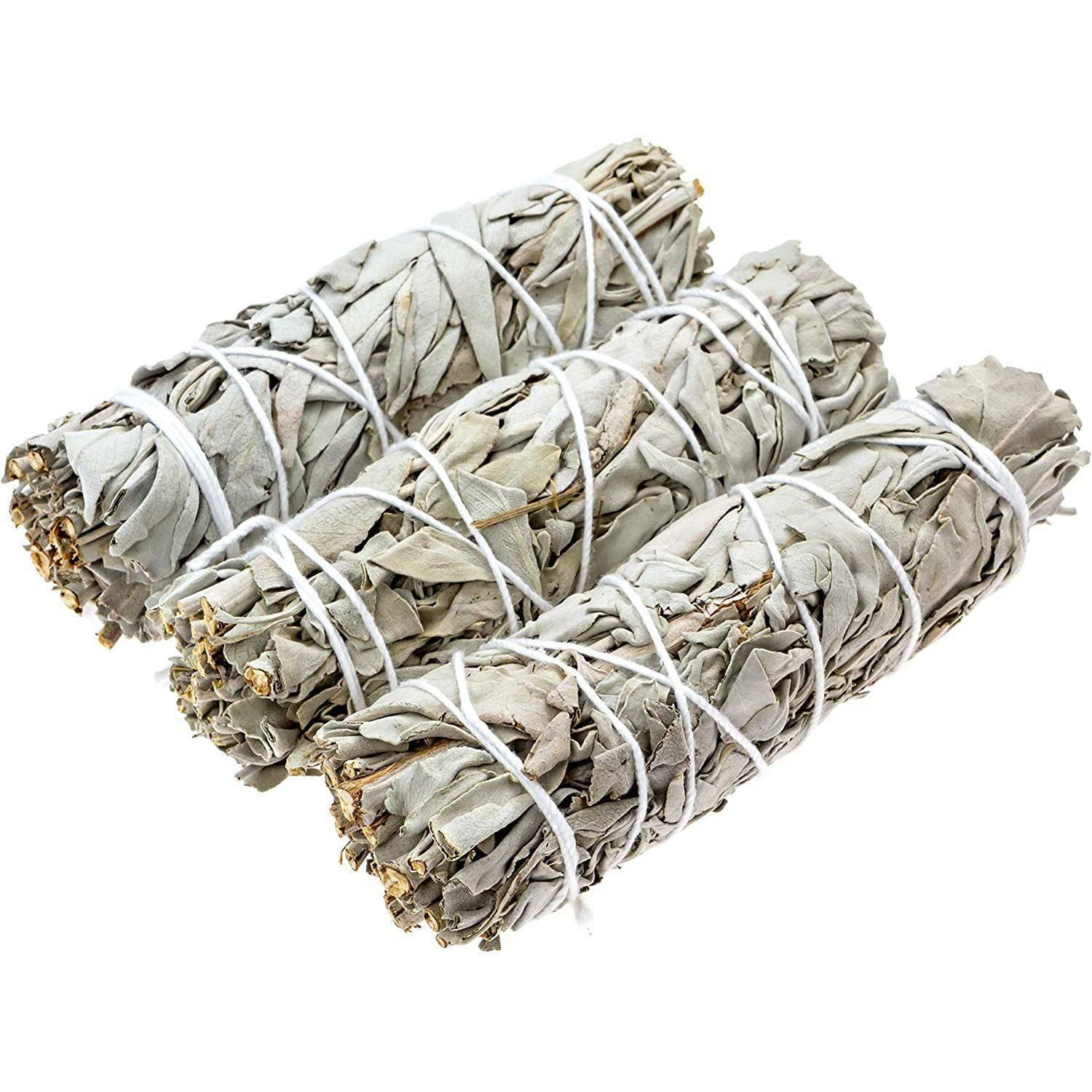 4&quot; California White Sage Smudge Stick (3 Pack), SKU SB5-3, UPC 6016212637624