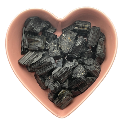 Black Tourmaline Rough Stone Natural Gemstone - One Stone, SKU TR-418, UPC 6016206633601