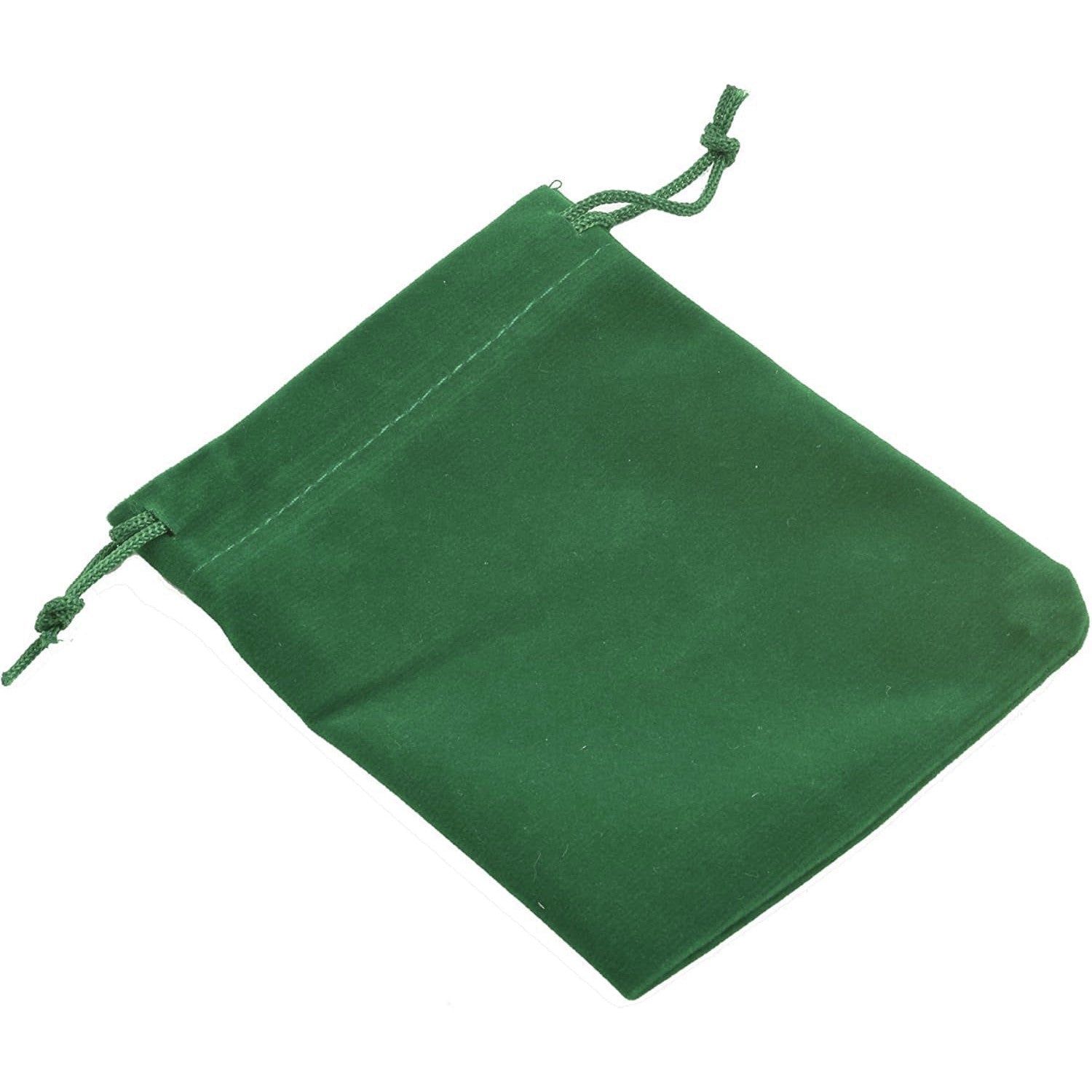 2&quot; x 2.5&quot; Unlined Velvet Bag - Green, SKU AZ-Bag-06, UPC 6016204912937