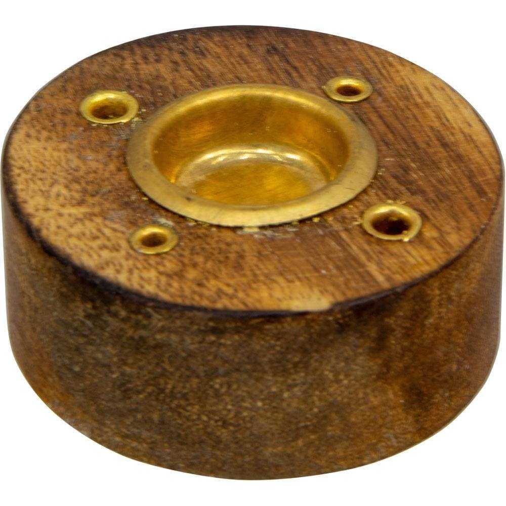 1.5&quot; Wood Cone and Incense Holder, SKU KH-IN-05290, UPC 6016201889805