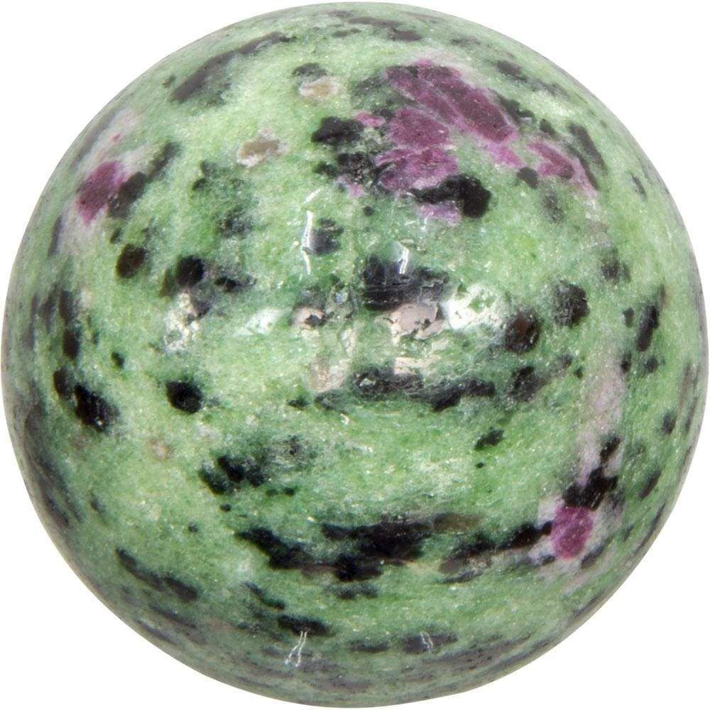 40 mm Gemstone Sphere - Ruby Zoistite, SKU KH-17696, UPC 6016227582582