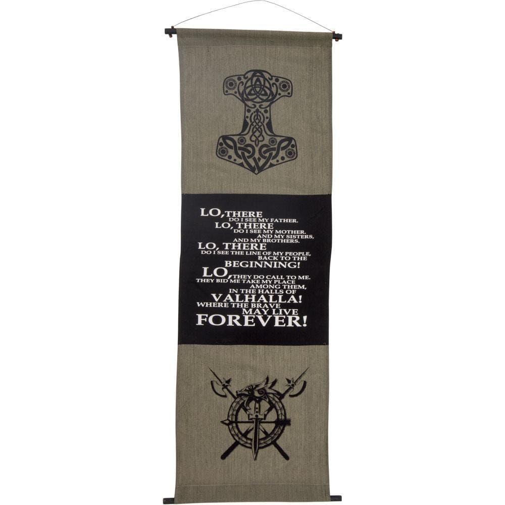 48&quot; Cotton Inspirational Banner - Valhalla Prayer, SKU KH-57533, UPC 6016202784758