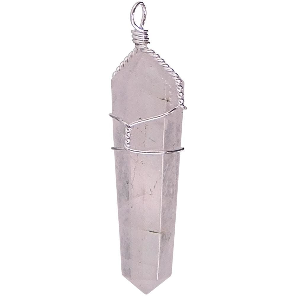 Wire Wrapped Point Pendant - Rose Quartz, SKU KH-98622-D5, UPC 6016209171186