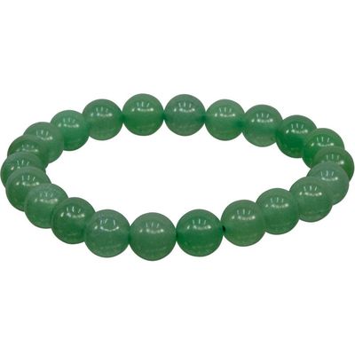 8 mm Elastic Bracelet Round Beads - Green Aventurine, SKU KH-98516, UPC 6016202362338