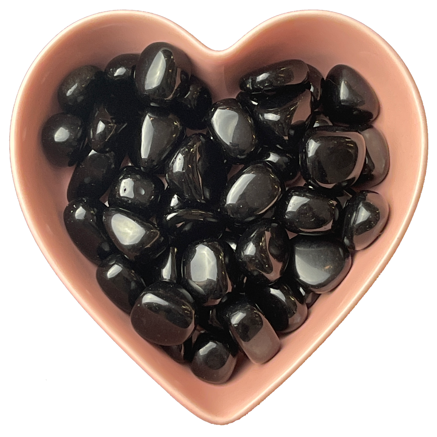 Black Obsidian Tumbled Stone Natural Gemstone - One Stone, SKU TR-464, UPC 6016229521541