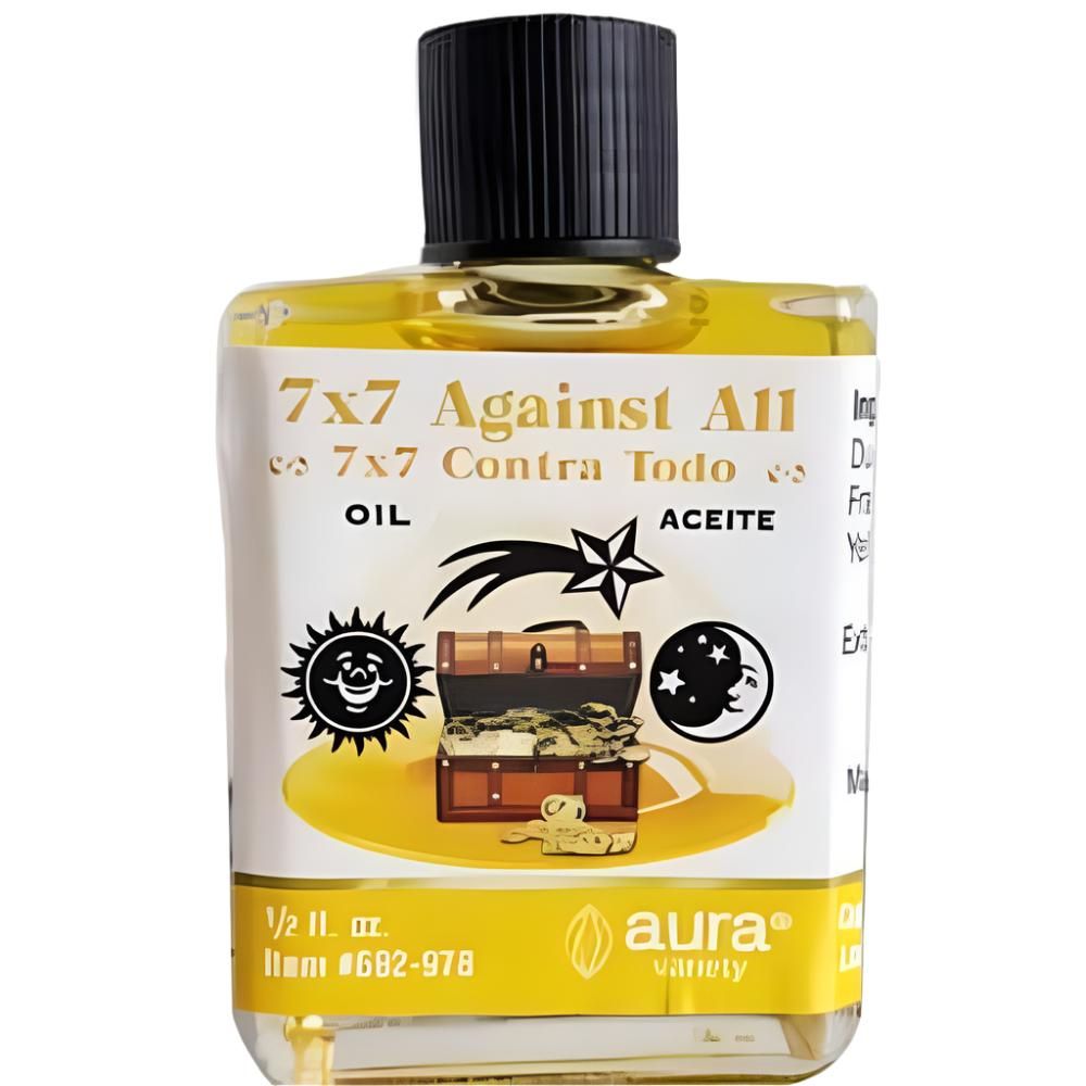 1/2 oz Aura Spiritual Oil - 7X7 Against All (7x7 Contra Todo), SKU RM-682978, UPC 6016212995991
