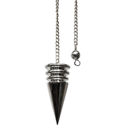 Chambered Pendulum - Silver Plated Point, SKU KH-61397, UPC 6016223410438