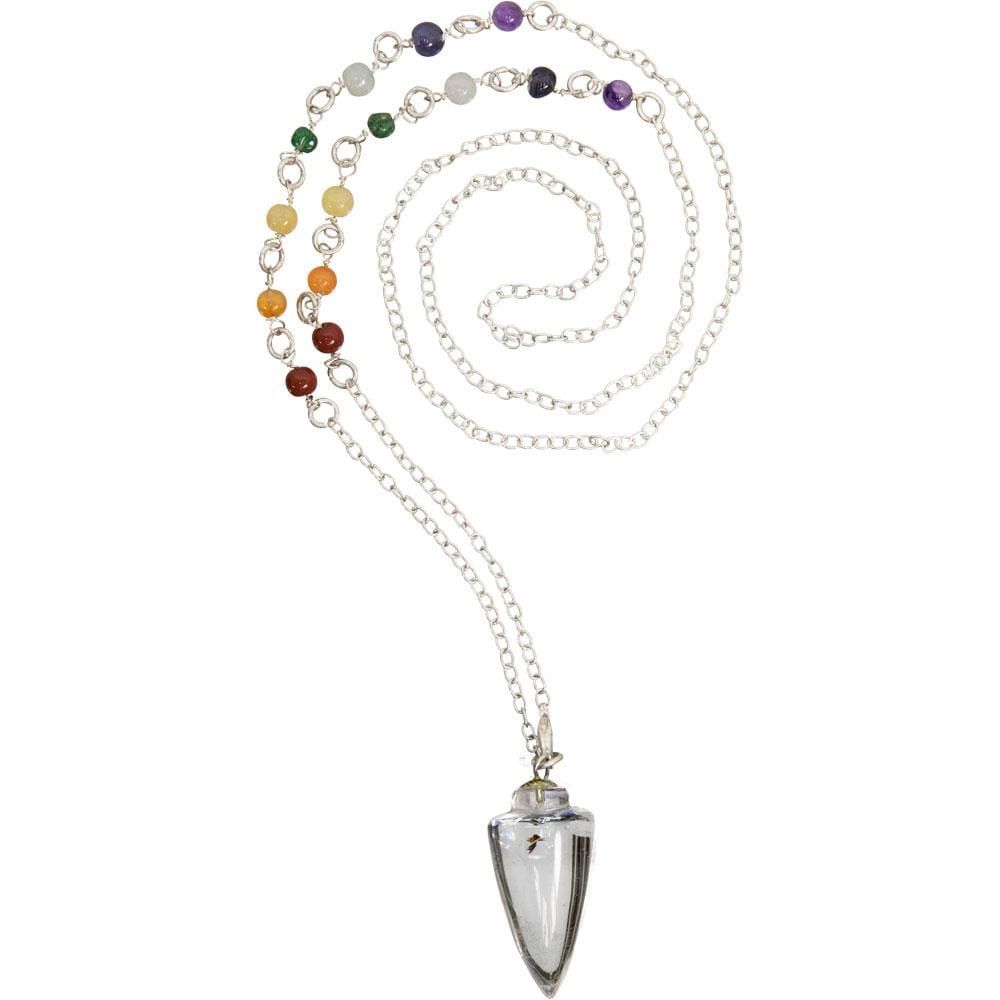34&quot; Pendulum Necklace - Clear Quartz, SKU KH-61158, UPC 6016211669695