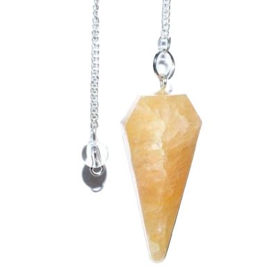6-Sided Pendulum - Yellow Aventurine, SKU PEND-24, UPC 6016231098017