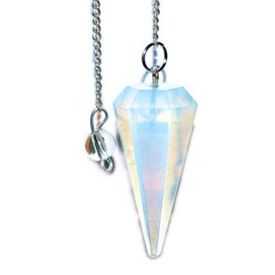 6-Sided Pendulum - Opalite, SKU PEND-33, UPC 6016223929947