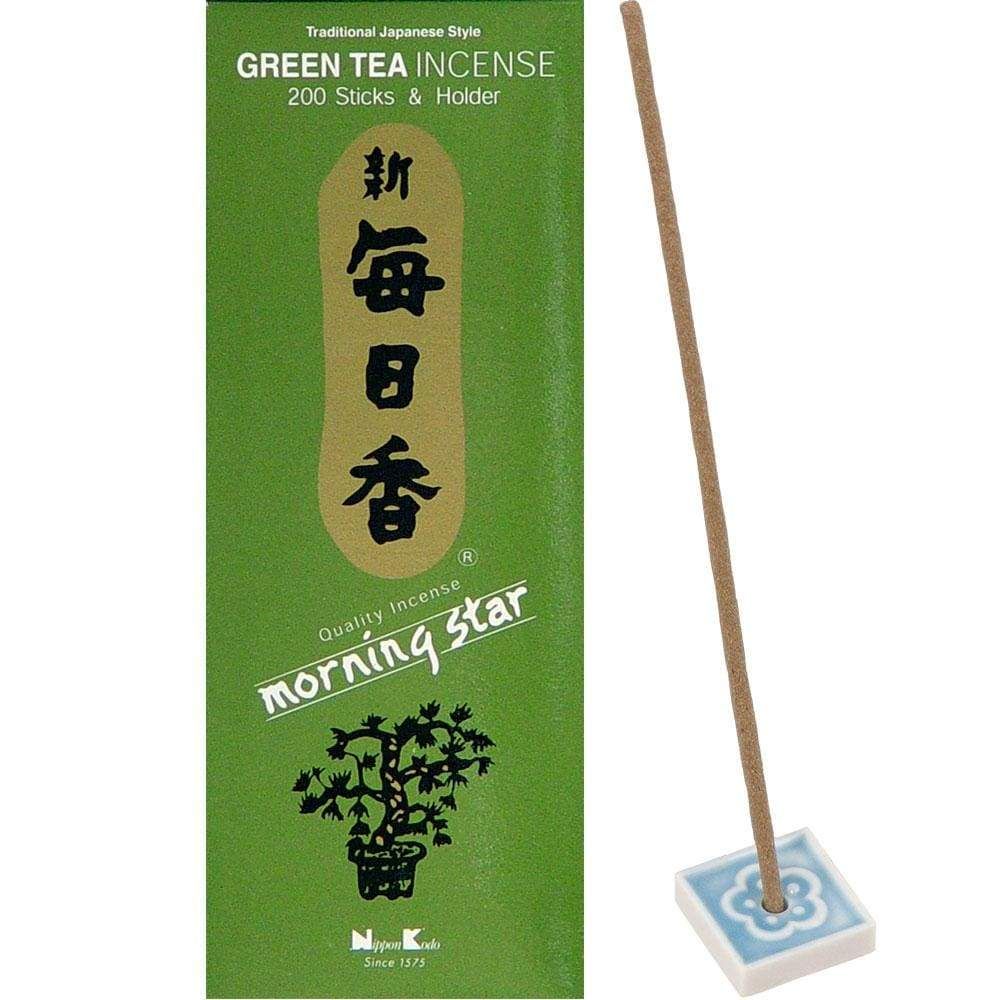 Morning Star Incense 200 Sticks - Green Tea, SKU KH-72724, UPC 6016205869827