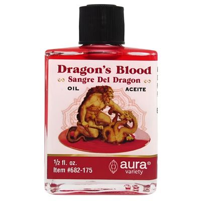 1/2 oz Aura Spiritual Oil - Dragon&#39;s Blood (Sangre Del Dragon), SKU RM-682175, UPC 6016210014052