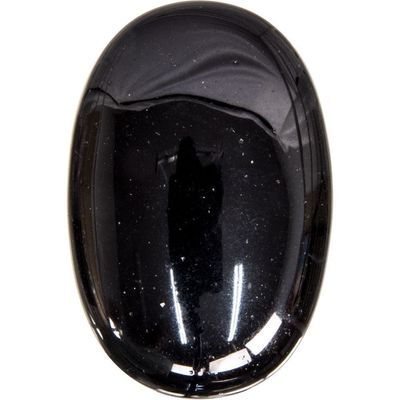 1.75&quot; Palm Stone - Black Obsidian, SKU KH-62389, UPC 6016202542532