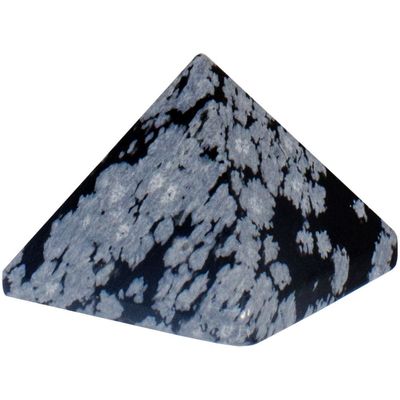 25-35 mm Gemstone Pyramid - Snowflake Obsidian, SKU KH-63198, UPC 6016212362335