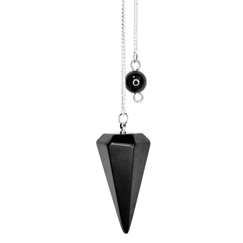 6-Sided Pendulum - Shungite, SKU PEND-100, UPC 6016202958906
