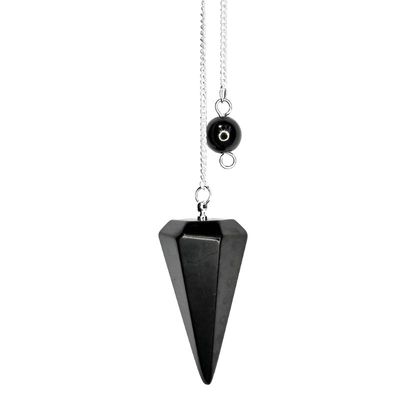 6-Sided Pendulum - Shungite, SKU PEND-100, UPC 6016202958906