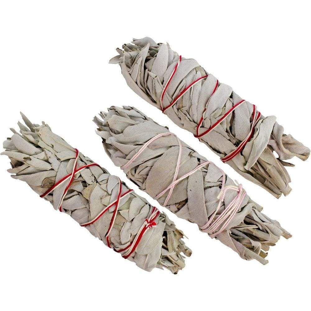 5-6&quot; California White Sage Smudge Stick, SKU SB6, UPC 6016217194122