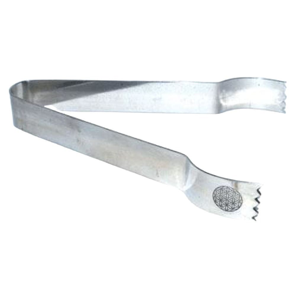 5.75&quot; Stainless Steel Tongs for Charcoal - Flower of Life, SKU CTFL, UPC 6016204275223