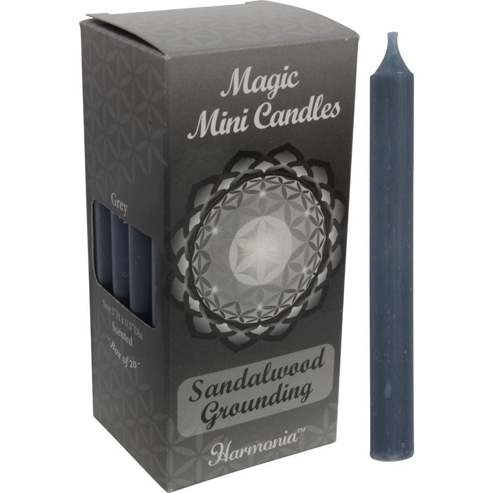 5&quot; Scented Mini Ritual Candle - Grounding Sandalwood (Pack of 20), SKU KH-81583, UPC 6016018515539