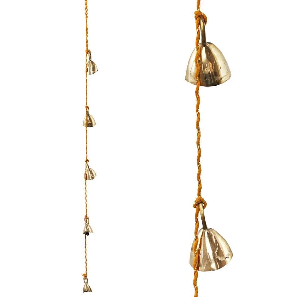 35&quot; Brass String Bells - Gold String, SKU KH-31329, UPC 6016212715742