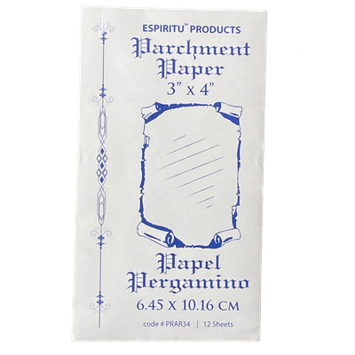 3&quot; x 4&quot; Parchment Paper (12 Pack), SKU RM-11429, UPC 6016209093051