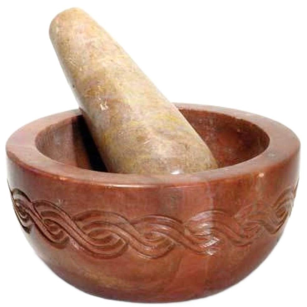4&quot; Celtic Soapstone Mortar &amp; Pestle Set, SKU SOB17, UPC
