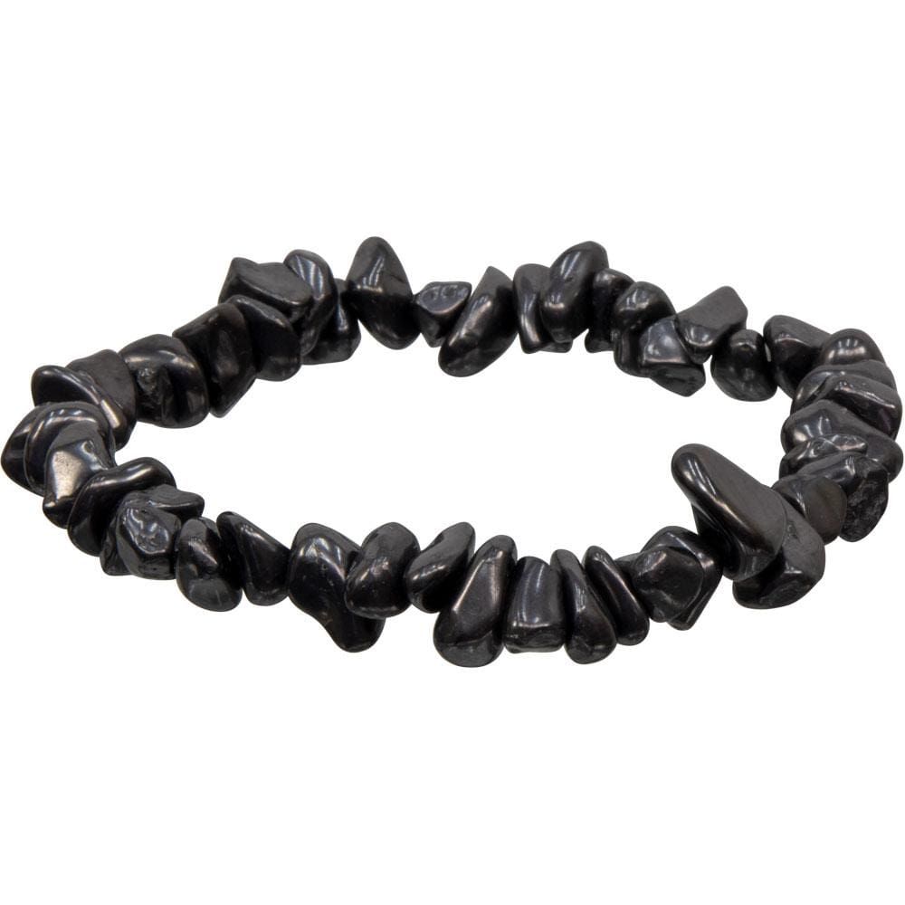 Gemstone Chips Elastic Bracelet - Shungite, SKU KH-98595, UPC 6016214285229