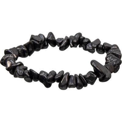 Gemstone Chips Elastic Bracelet - Shungite, SKU KH-98595, UPC 6016214285229