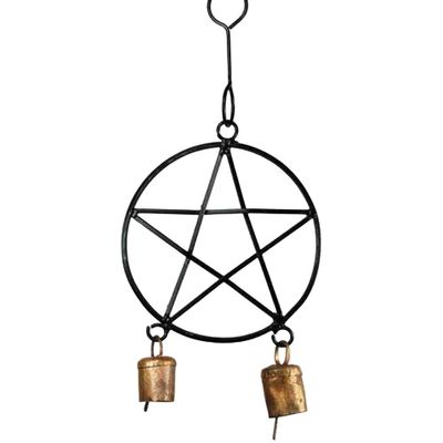 11&quot; Pentagram Iron Wind Chime, SKU F08-023-33023-1, UPC 6016201386373