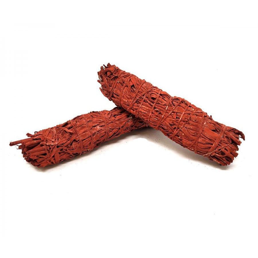5-6&quot; Dragons Blood &amp; White Sage Smudge Stick, SKU N10-WS5-DB25PK-1, UPC 6016209827892