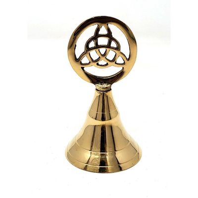4&quot; Brass Hand Bell - Triquetra, SKU 109CH, UPC 6016220447451