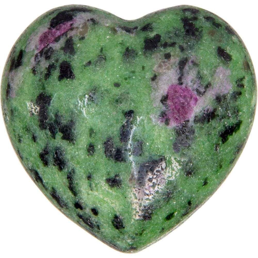 3&quot; Puffed Gemstone Heart - Ruby Zoisite, SKU KH-62400, UPC 6016227216258