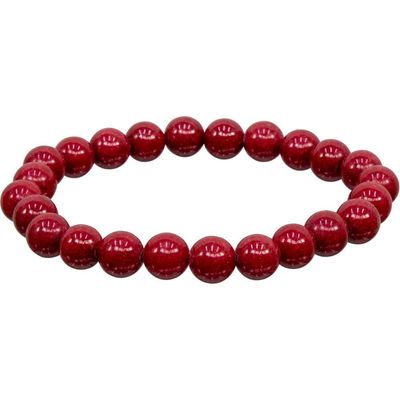 8 mm Elastic Bracelet Round Beads - Mountain Jade, SKU KH-98551, UPC 6016220829813