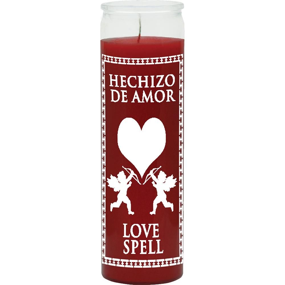 7 Day Glass Candle Love Spell - Red, SKU WP-575-559, UPC 6016023689690