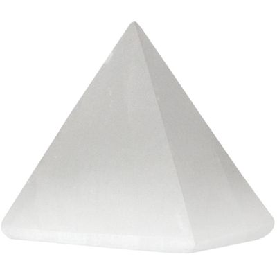 35-45 mm Gemstone Pyramid - Selenite, SKU KH-63117, UPC 6016206124116