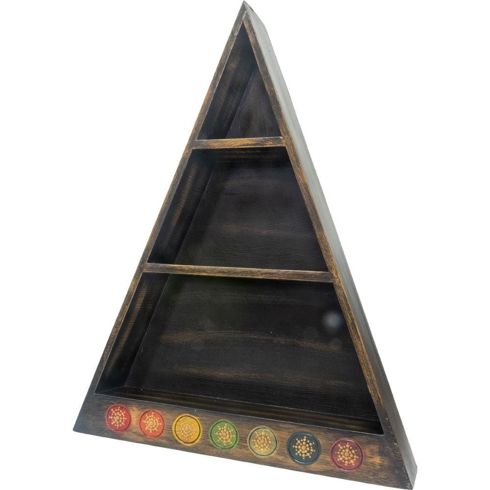 Wooden Altar Shelf - Chakra, SKU KH-65142, UPC 6016205352398