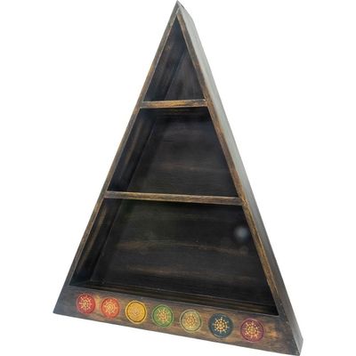 Wooden Altar Shelf - Chakra, SKU KH-65142, UPC 6016205352398
