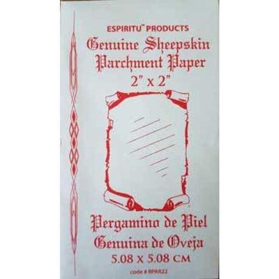 2&quot; x 2&quot; Sheep Skin Parchment Paper, SKU RM-11451, UPC 6016205068084