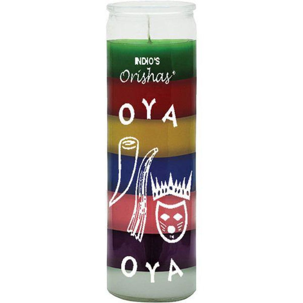 7 Day Glass Candle 7 Color - Orishas Oya, SKU WP-044-674, UPC 6016212893808