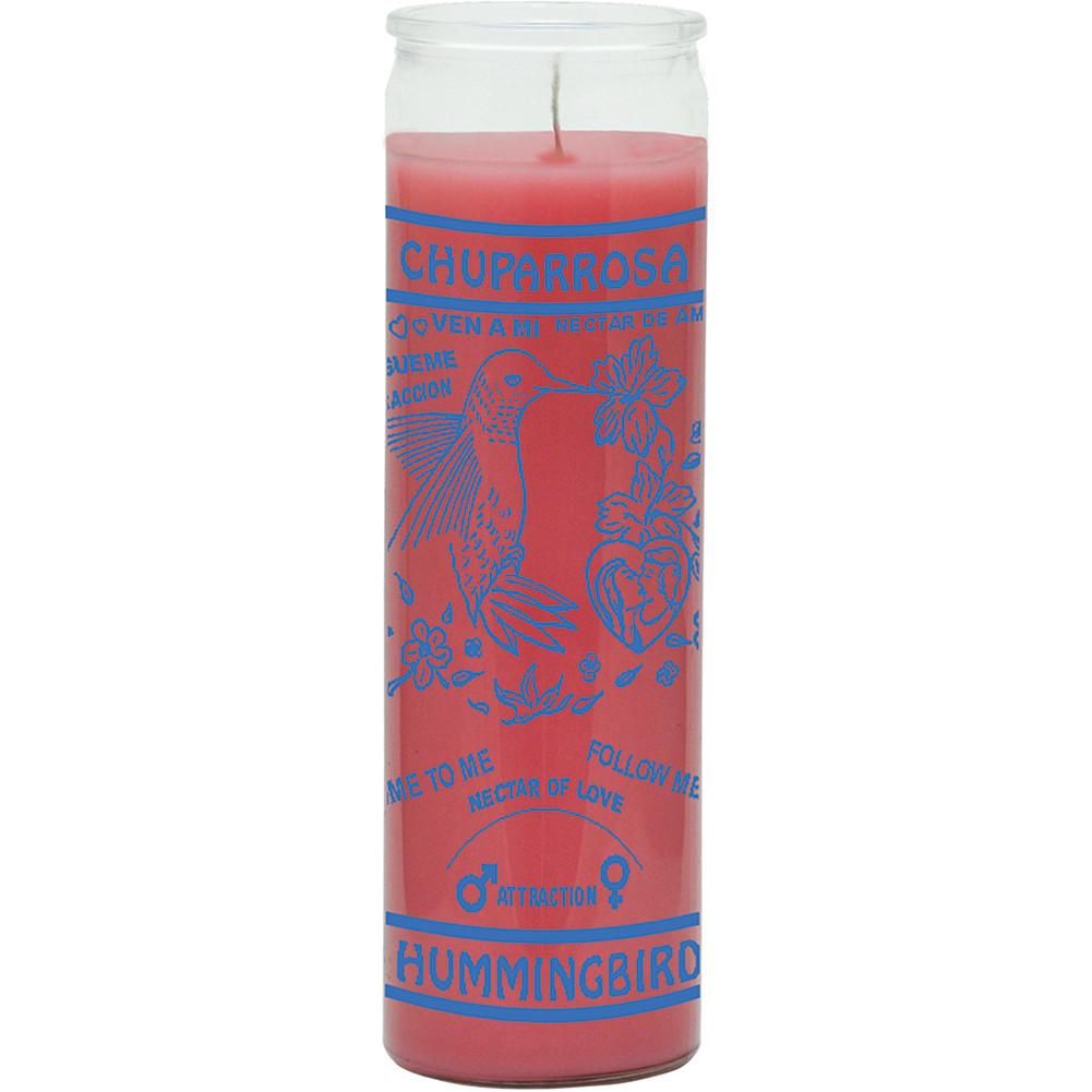 7 Day Glass Candle Hummingbird - Pink, SKU WP-575-100, UPC 6016000992928