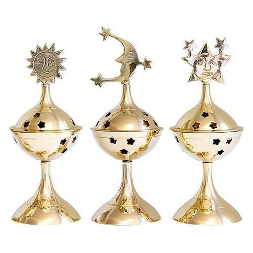 6&quot; Celestial Solid Brass Cone Burners (Set of 3), SKU 230, UPC 6016230924997