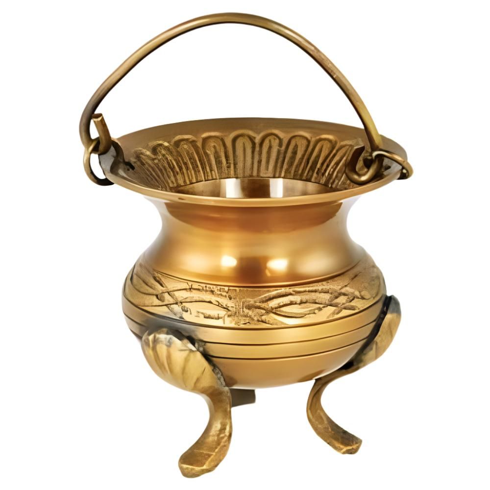 3&quot; Celtic Brass Cauldron, SKU BR80, UPC 6016218217295