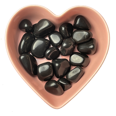 Black Tourmaline Tumbled Stone Natural Gemstone - One Stone, SKU TR-488, UPC 6016200851803