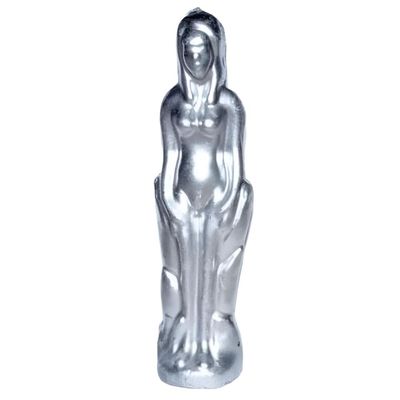 8&quot; Female Candle - Silver, SKU RM-11705, UPC 6016200201295