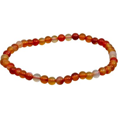 4 mm Elastic Bracelet Round Beads - Mix Agate, SKU KH-98348, UPC 6016205912981