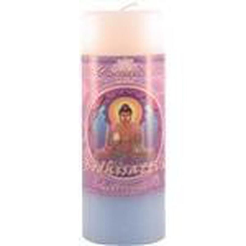 Freedom 2.5&quot; x 6&quot; Mandala Pillar Candle, SKU CJ-MP003, UPC 6016233317390