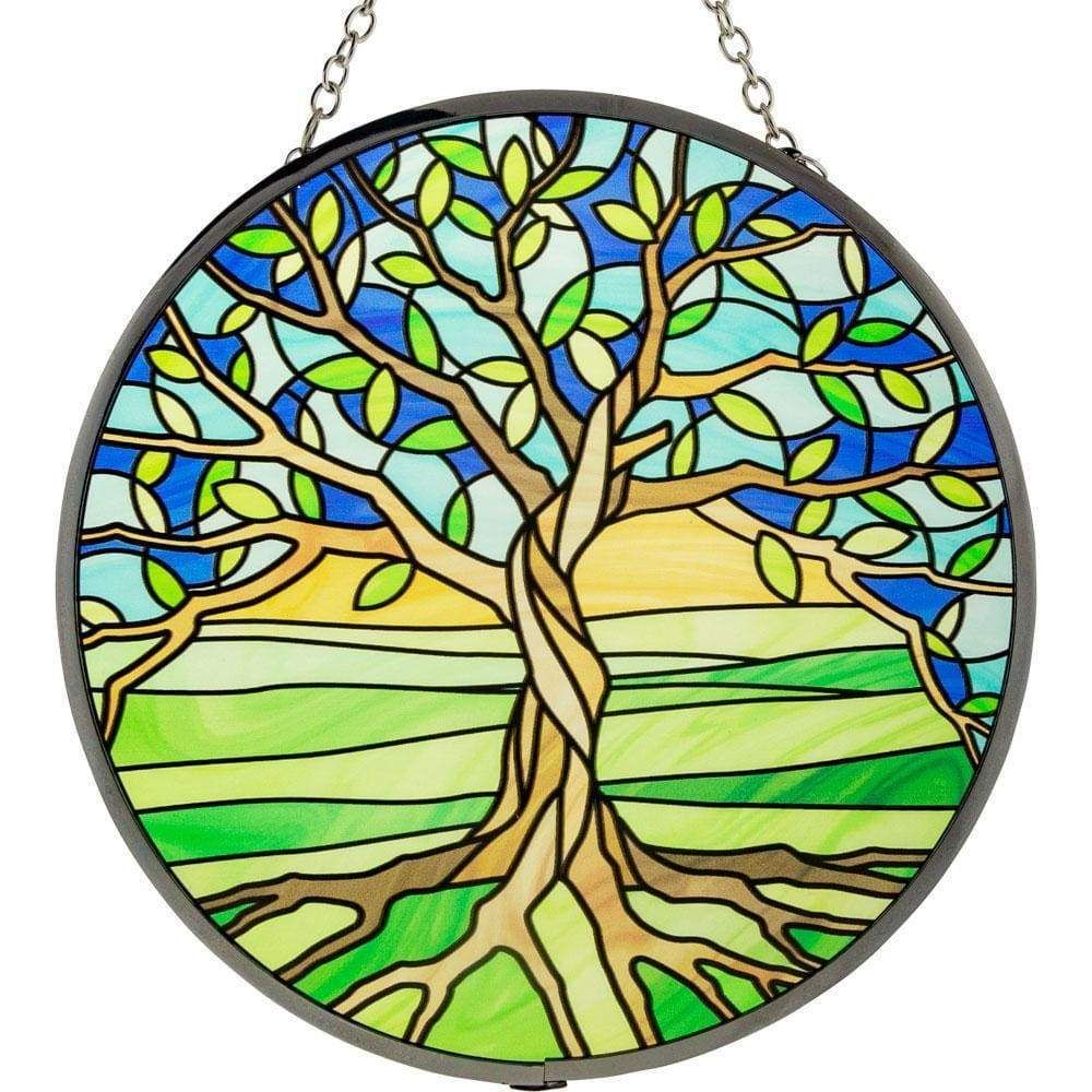 6&quot; Glass Suncatcher - Tree of Life, SKU KH-63040, UPC 6016230376307